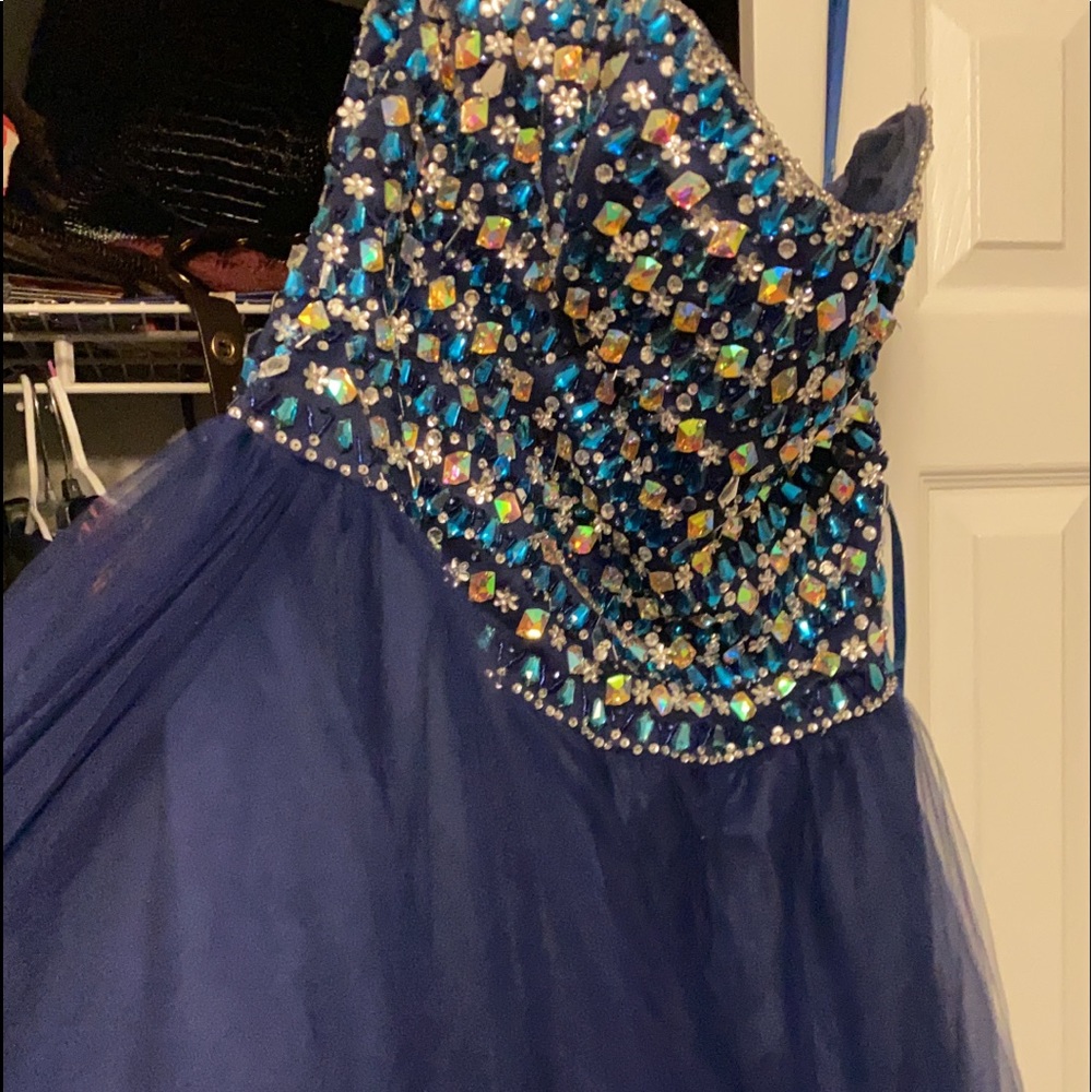 Long formal strapless gown